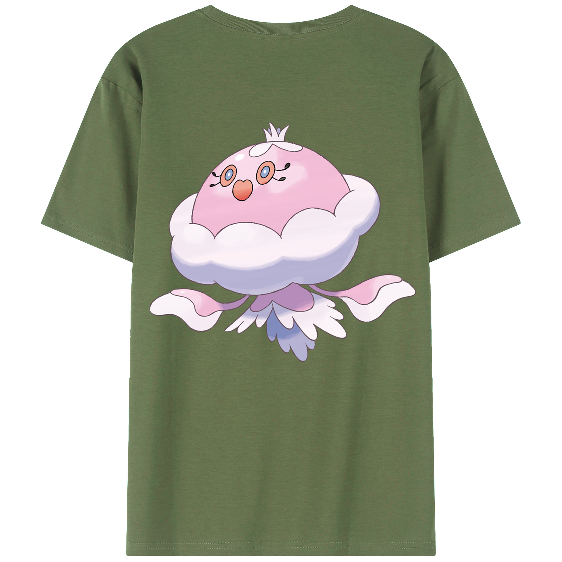 （画像用） ポケットモンスター Pokémon 綿100％ メンズ半袖Tシャツ（バックプリント） 通気性